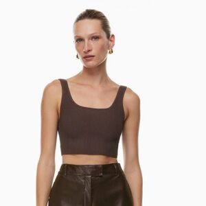 Aritzia brown bobaton shirt